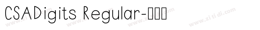 CSADigits Regular字体转换